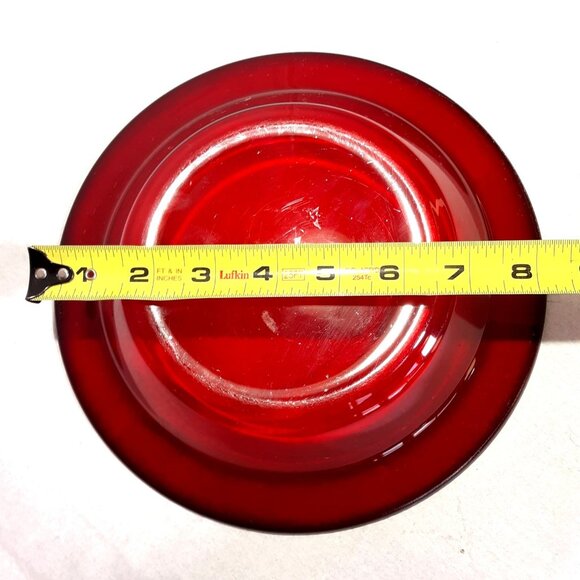 Arcoroc Classique Ruby 4 (Rim) Soup Bowls Red Glass Holidays Xmas Discontinued - Picture 6 of 6